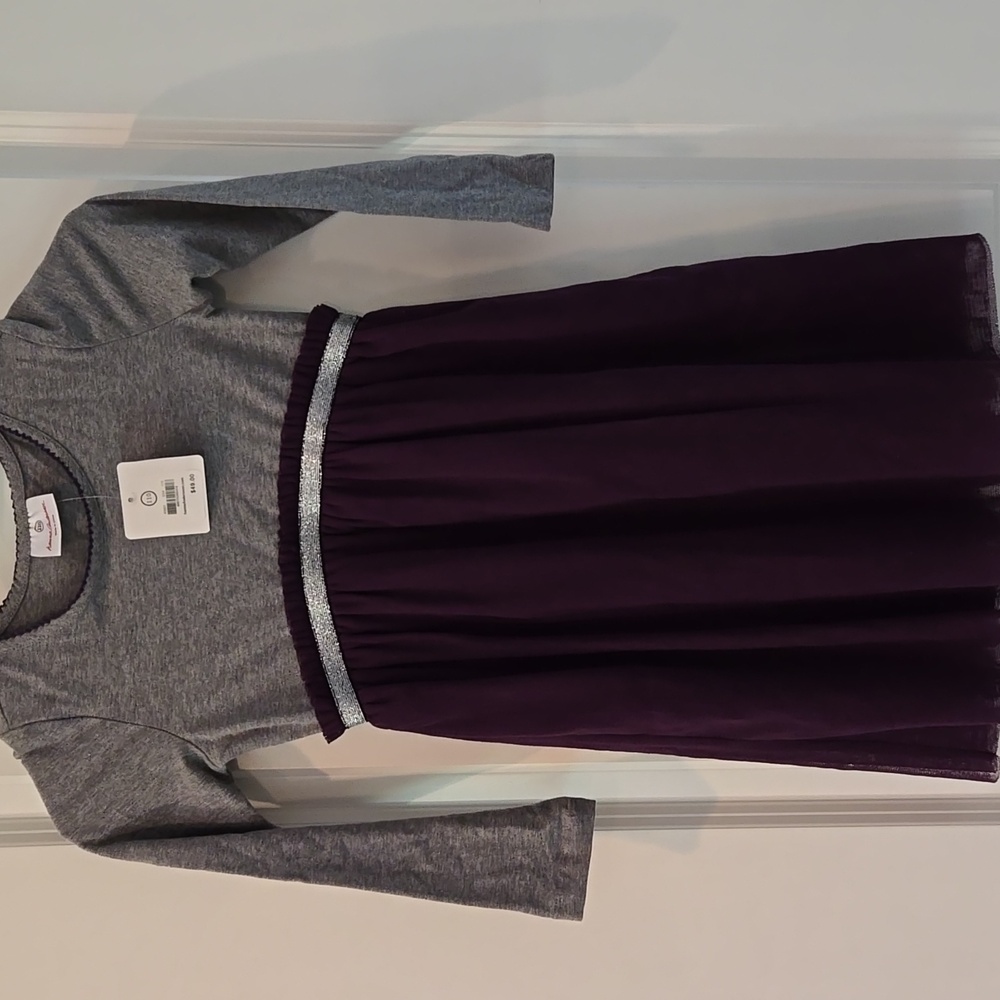 NWT Hanna Andersson grey with purple tulle